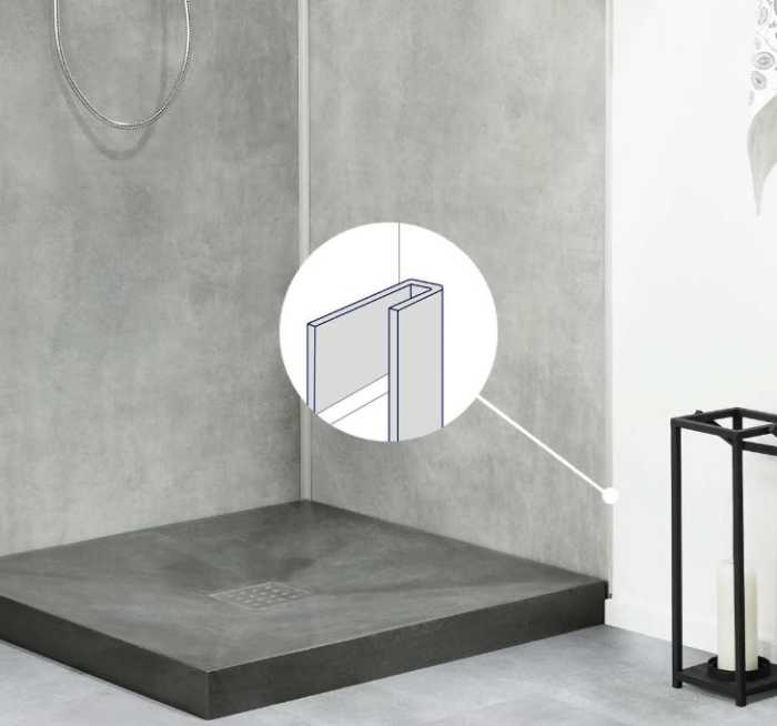 U-Abschlussprofil SILBER 260 cm Länge passend zu Gerflor Mural Revela